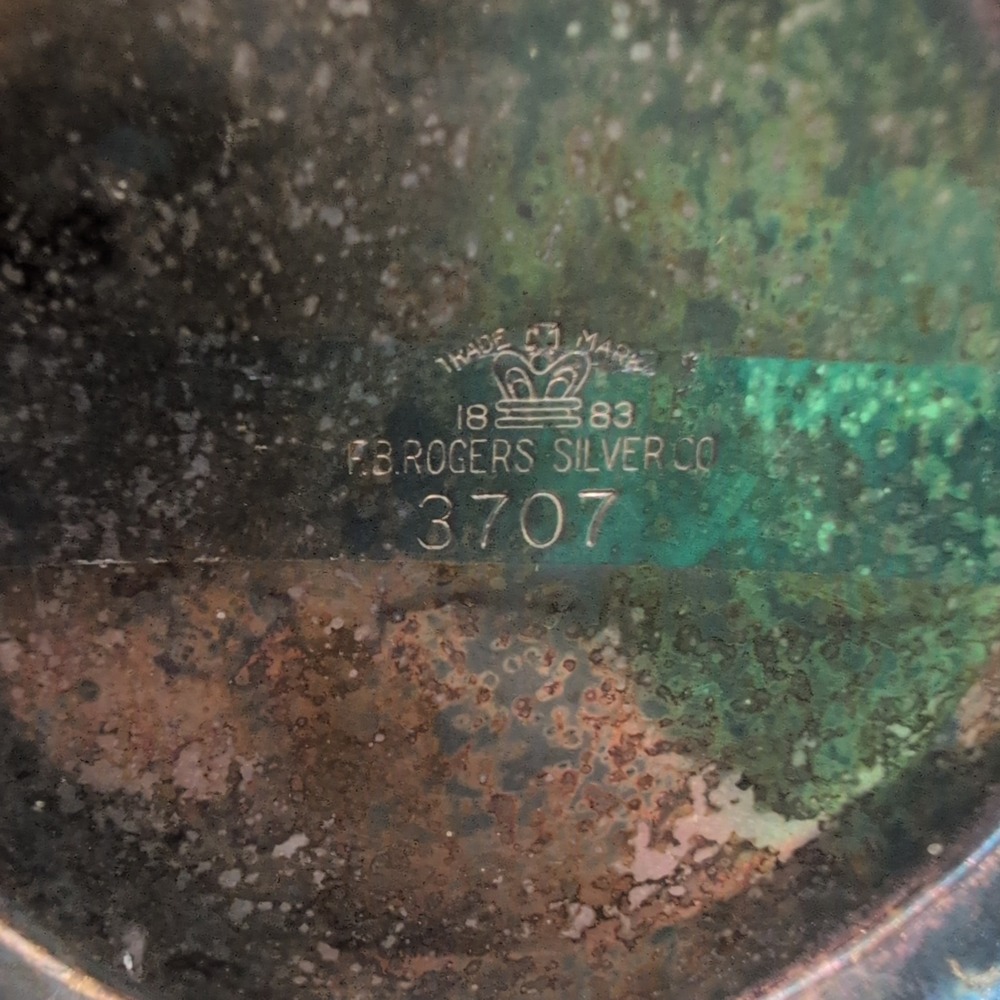 F.B. Rogers Silver Co 3707 Silver Plated Footed Water Pitcher with Ice Guard - Picture 7 of 7